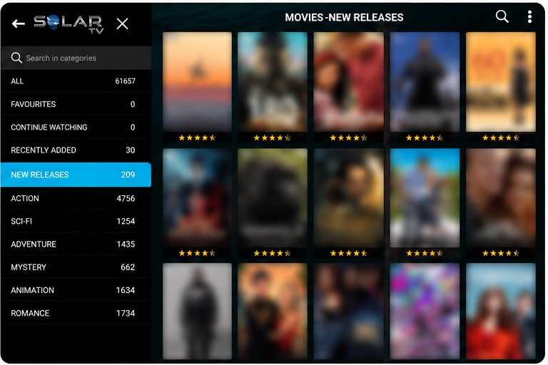 SolarTV.live movies screen